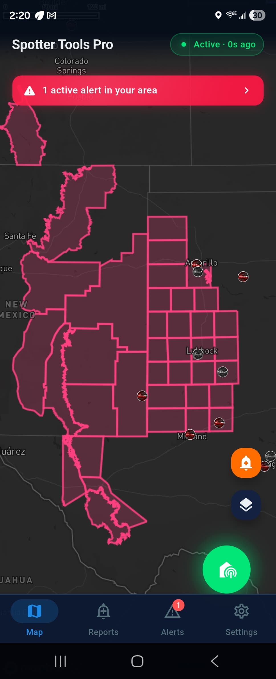 NWS warnings on the map